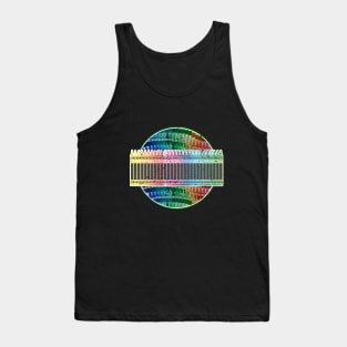 The Multi Color Crayon Circle Design Tank Top